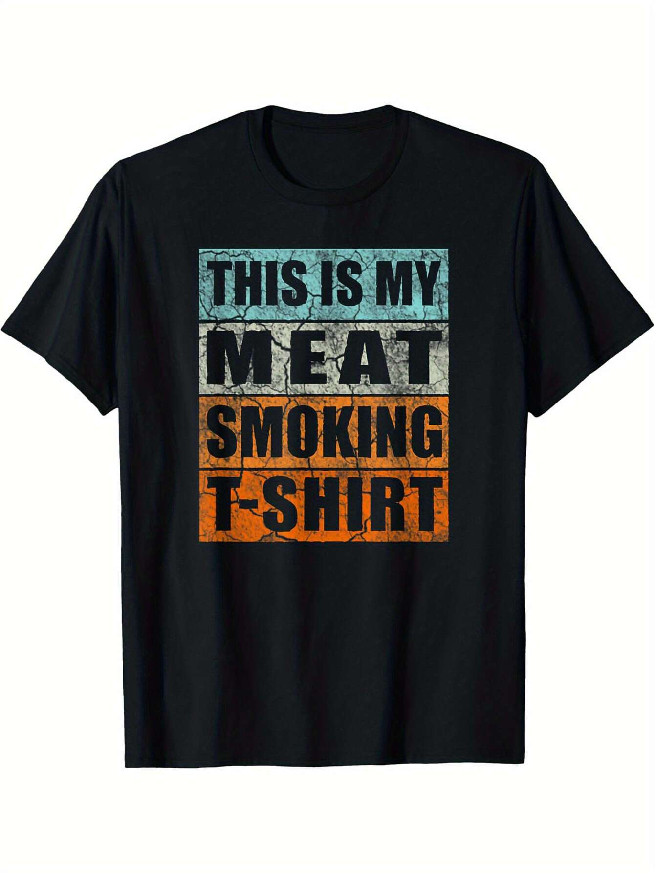 Men's Graphic T-Shirt This Is My Meat Smoking T Shirt Color Block Retro Grill Tee