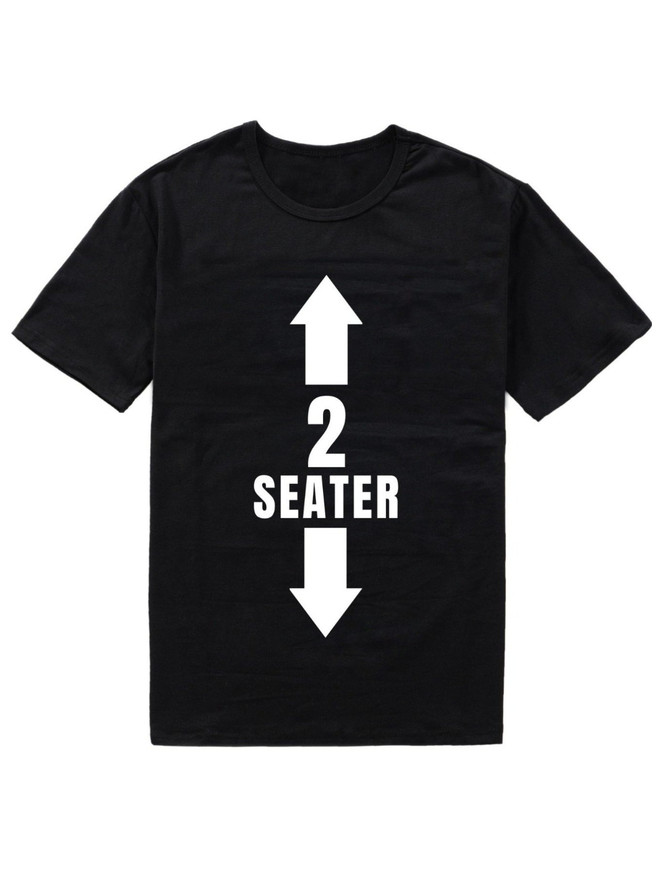 Men's Graphic T-Shirt Bold Arrows And Playful Typography With Large White Text Seater