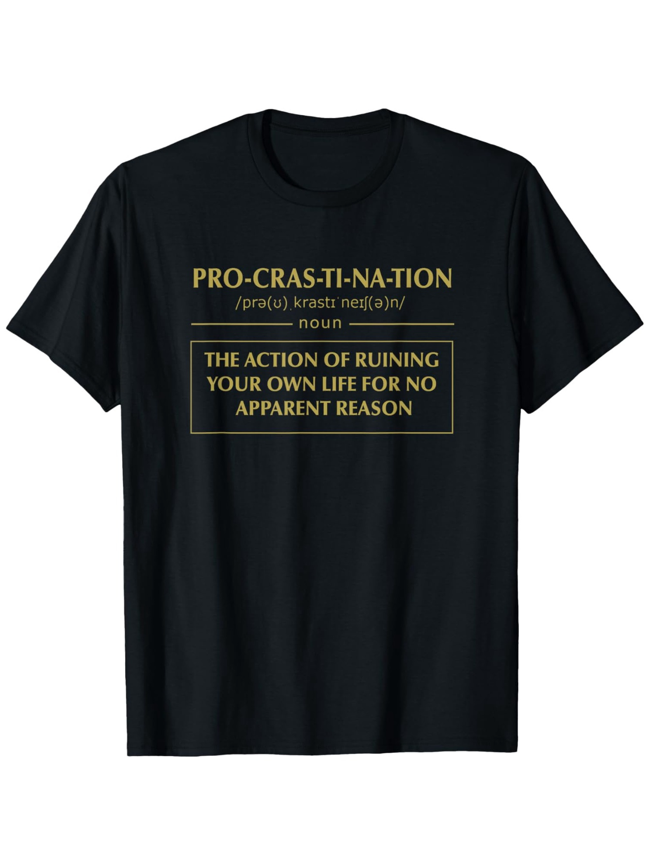 Men's Graphic T-Shirt Definition Statement With Neutral Typography On Simple Classic T Shirt