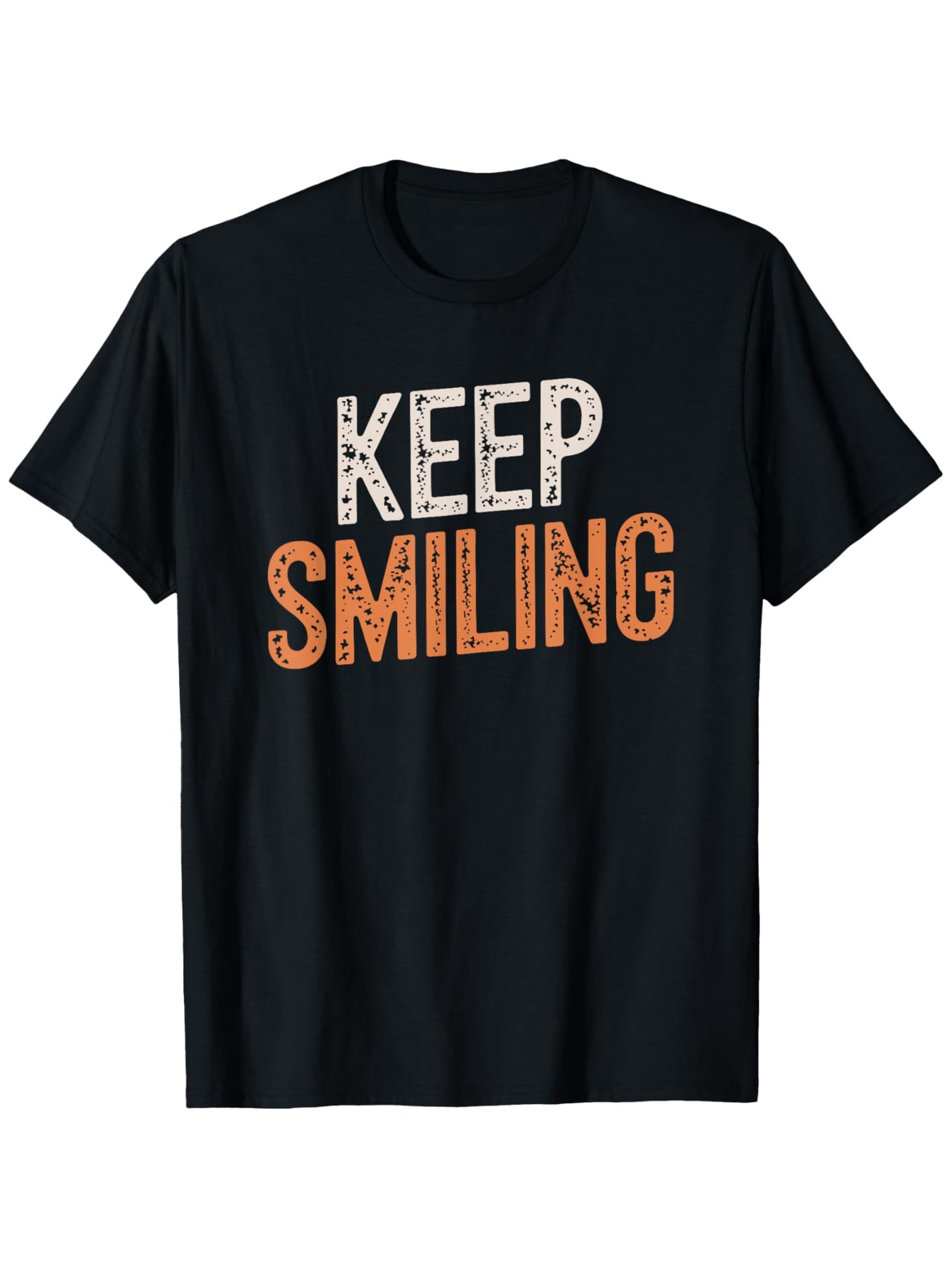 Men's Graphic T-Shirt Keep Smiling Hand Drawn Dotted Letter Art Graphic Text Tee