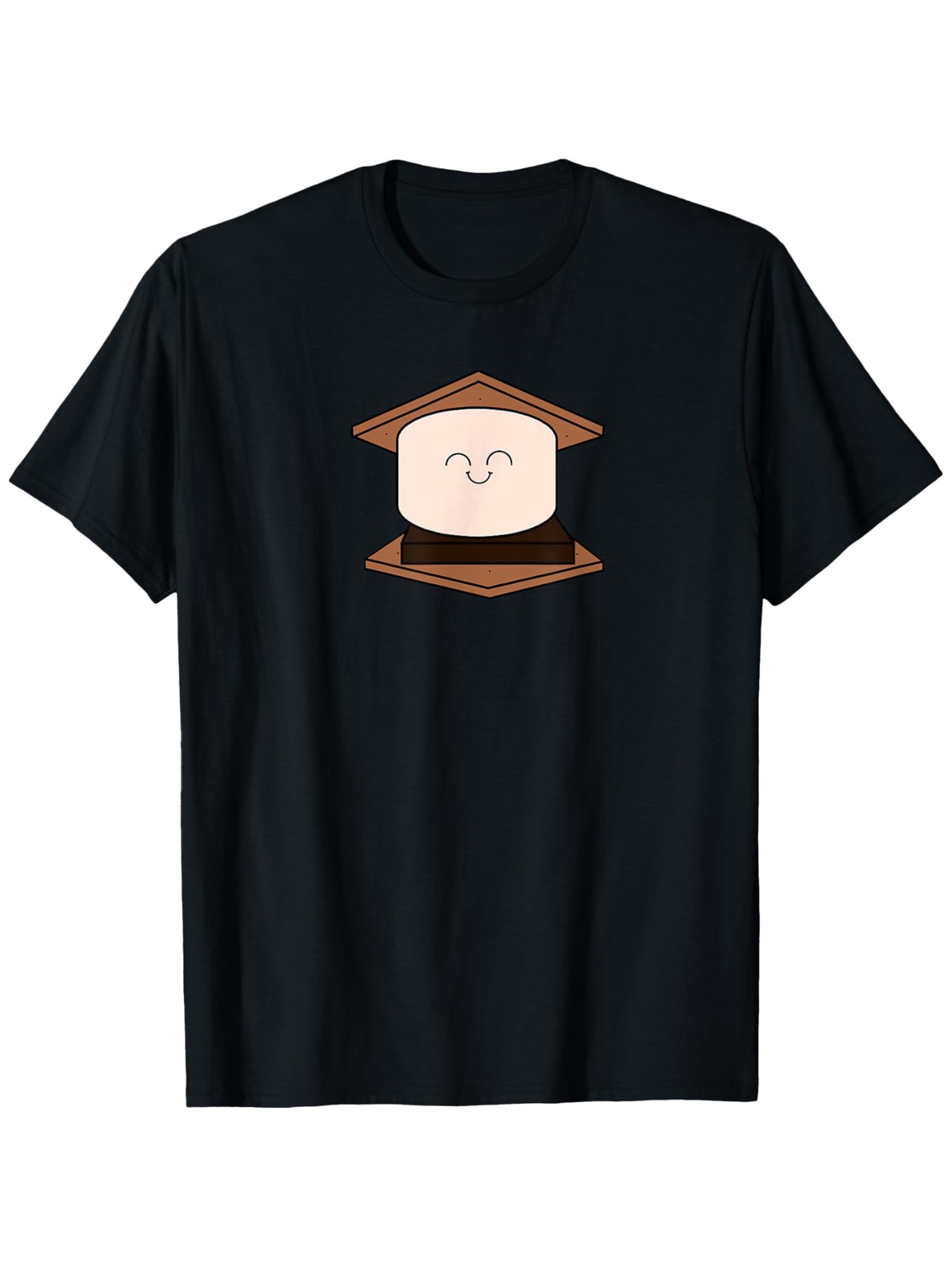 Men's Graphic T-Shirt Cute Smiling Marshmallow Between Chocolate And Crackers Smore