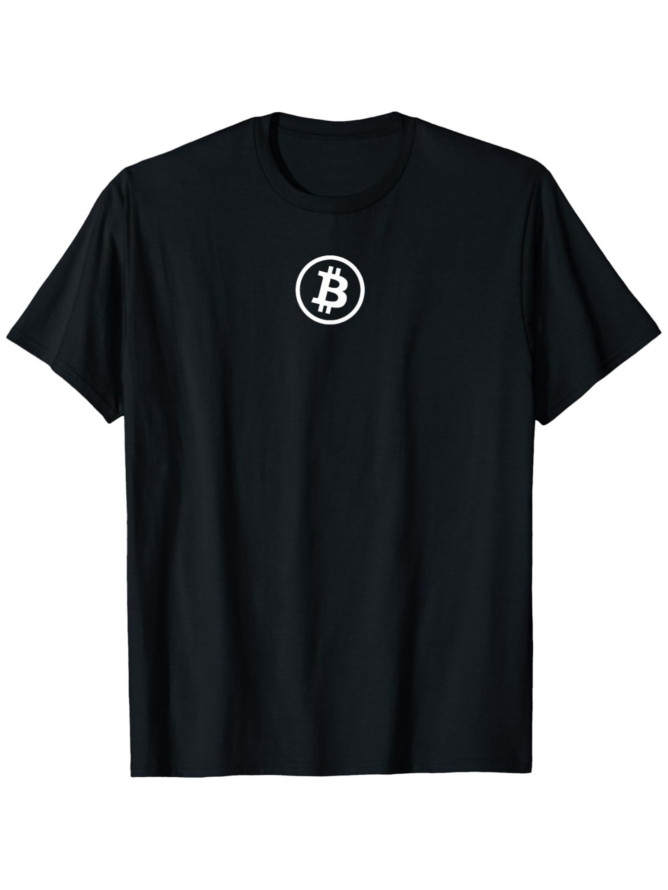 Men's Graphic T-Shirt Minimalist Digital Currency Symbol Under Central Spotlight Bitcoin
