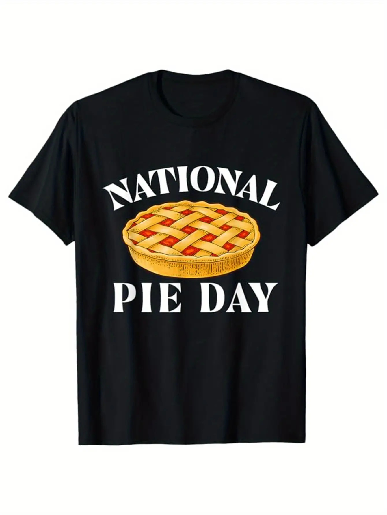 Men's Graphic T-Shirt National Pie Day With Sweet Lattice Baked Dessert Pie