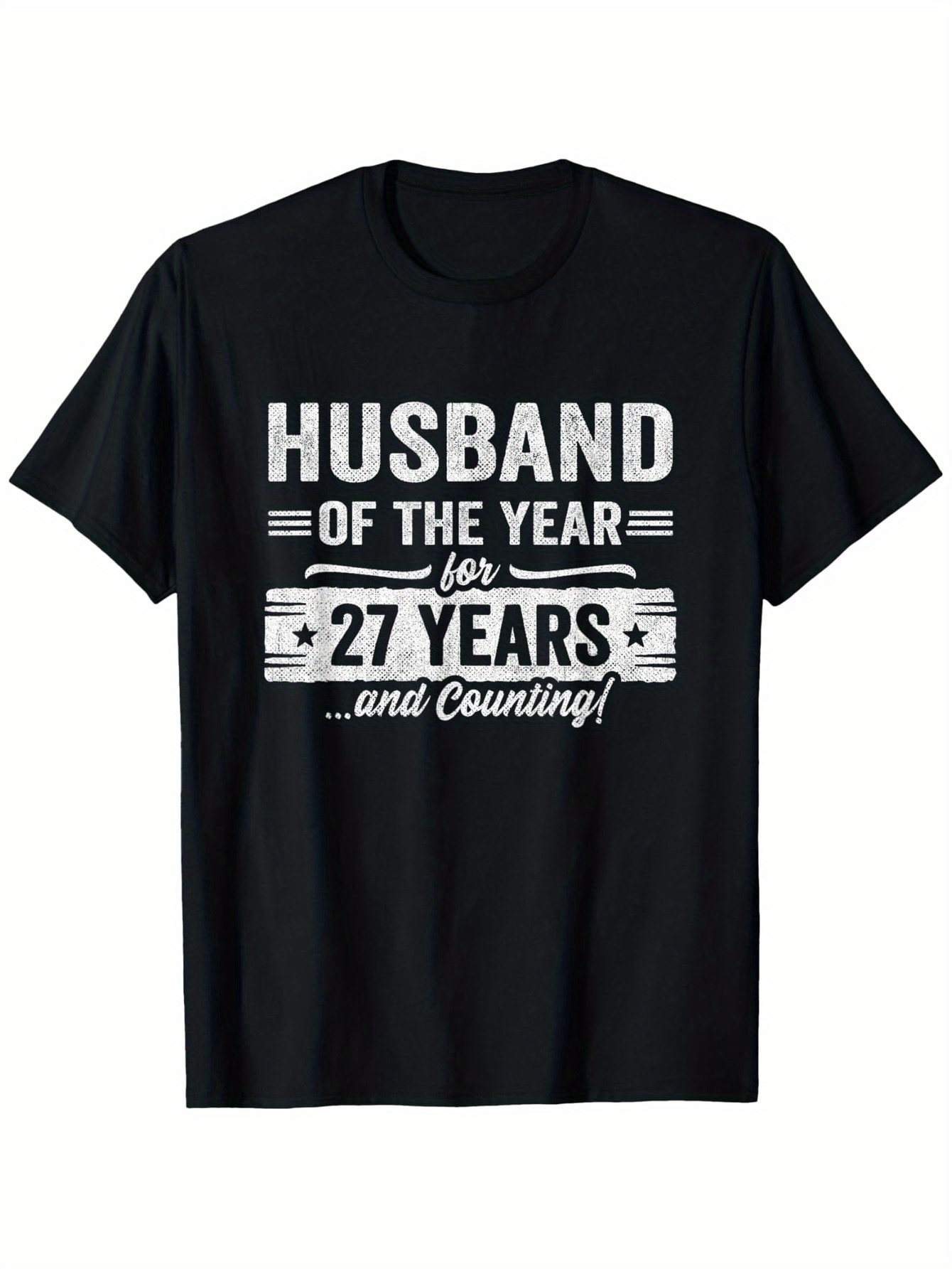 Men's Graphic T-Shirt Husband Of The Year For Twenty Seven Years And Counting Celebration T Shirt