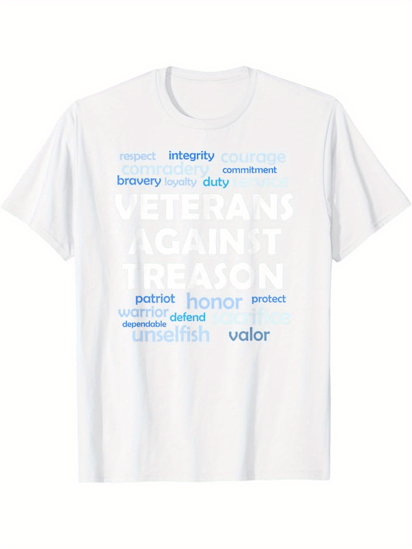 Men's Graphic T-Shirt Veterans Against Treason Integrity Commitment Duty Patriot Honor Valor T Shirt