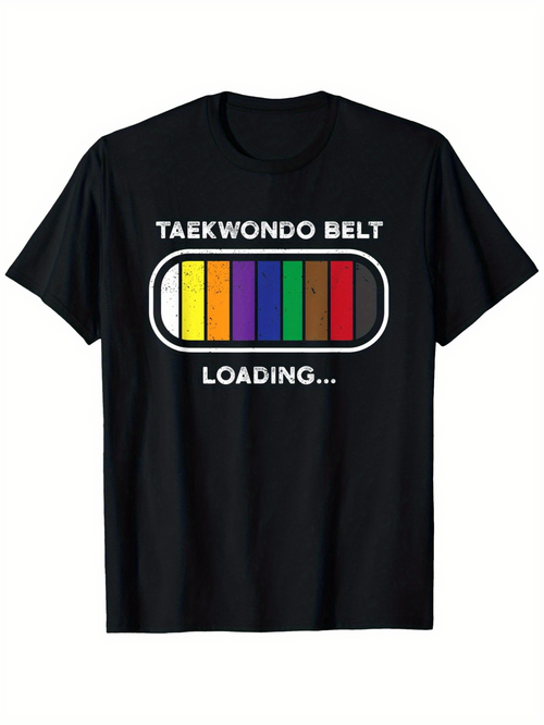 Men's Graphic T-Shirt Taekwondo Belt Progress Bar Loading Graphic T Shirt