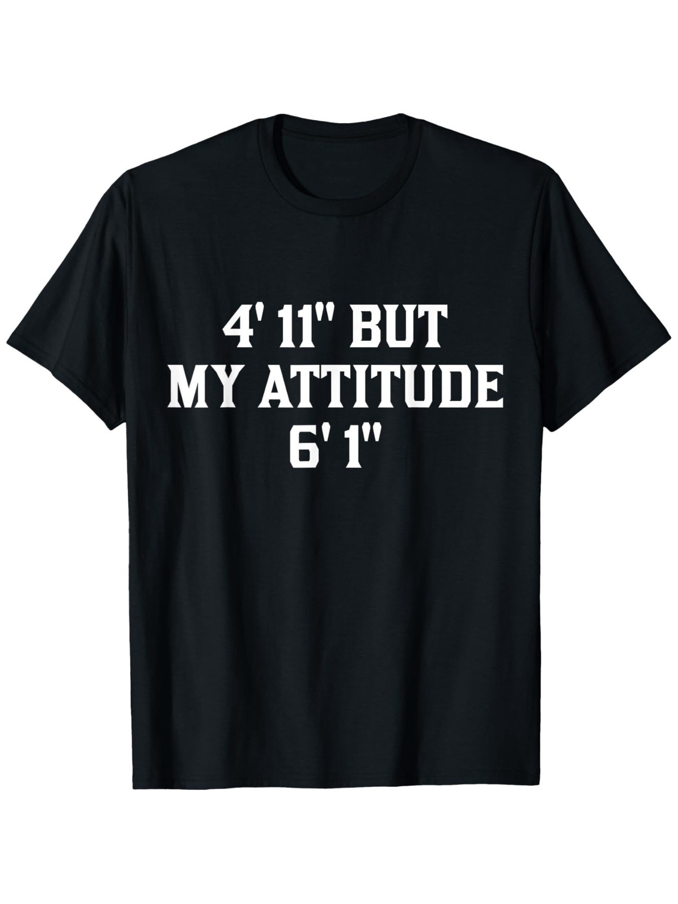 Men's Graphic T-Shirt Bold Statement With Contrasting Heights Printed Front Attitude T Shirt