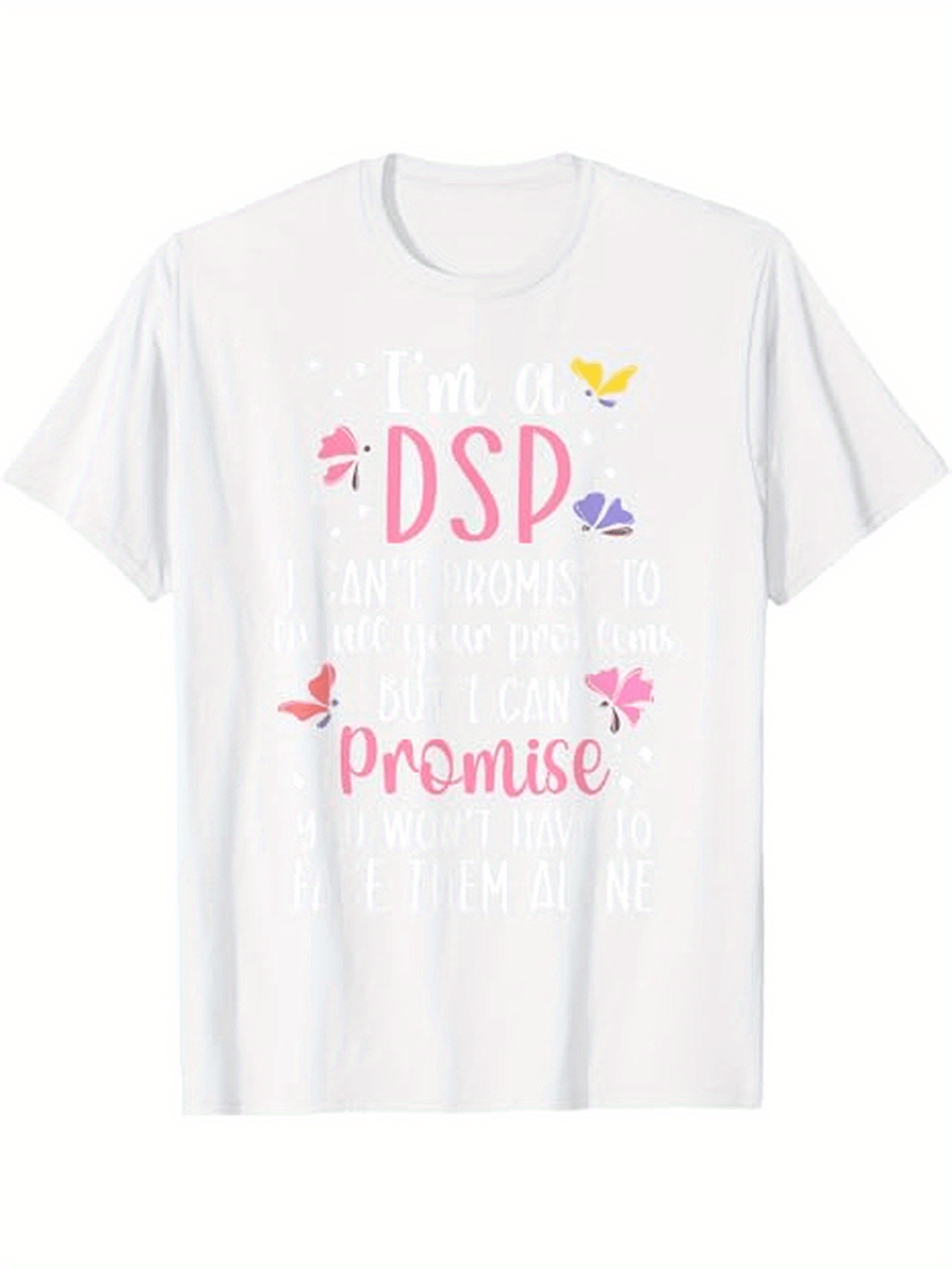Men's Graphic T-Shirt DSP Promise With Colorful Butterflies And Gentle Floral Accents T Shirt