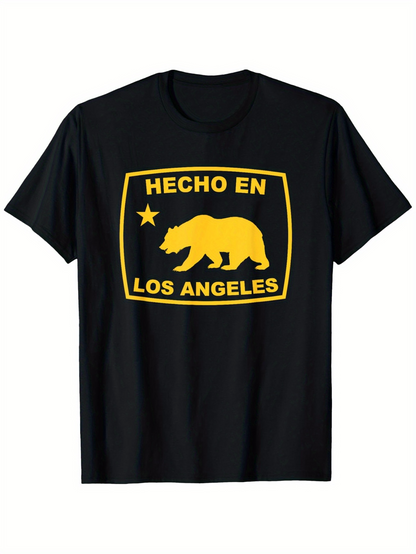 Men's Graphic T-Shirt Hecho En Los Angeles Golden Star Graphic With California Bear