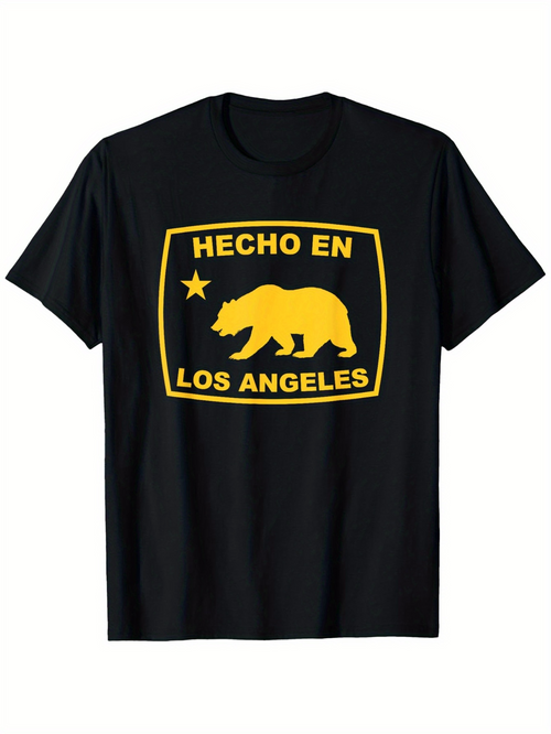 Men's Graphic T-Shirt Hecho En Los Angeles Golden Star Graphic With California Bear