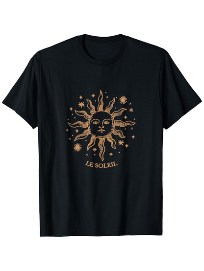 Men's Graphic T-Shirt Le Soleil Majestic Golden Rays Surrounded By Celestial Star Sun