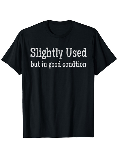 Men's Graphic T-Shirt Slightly Used In Good Condition Lettered Black T Shirt