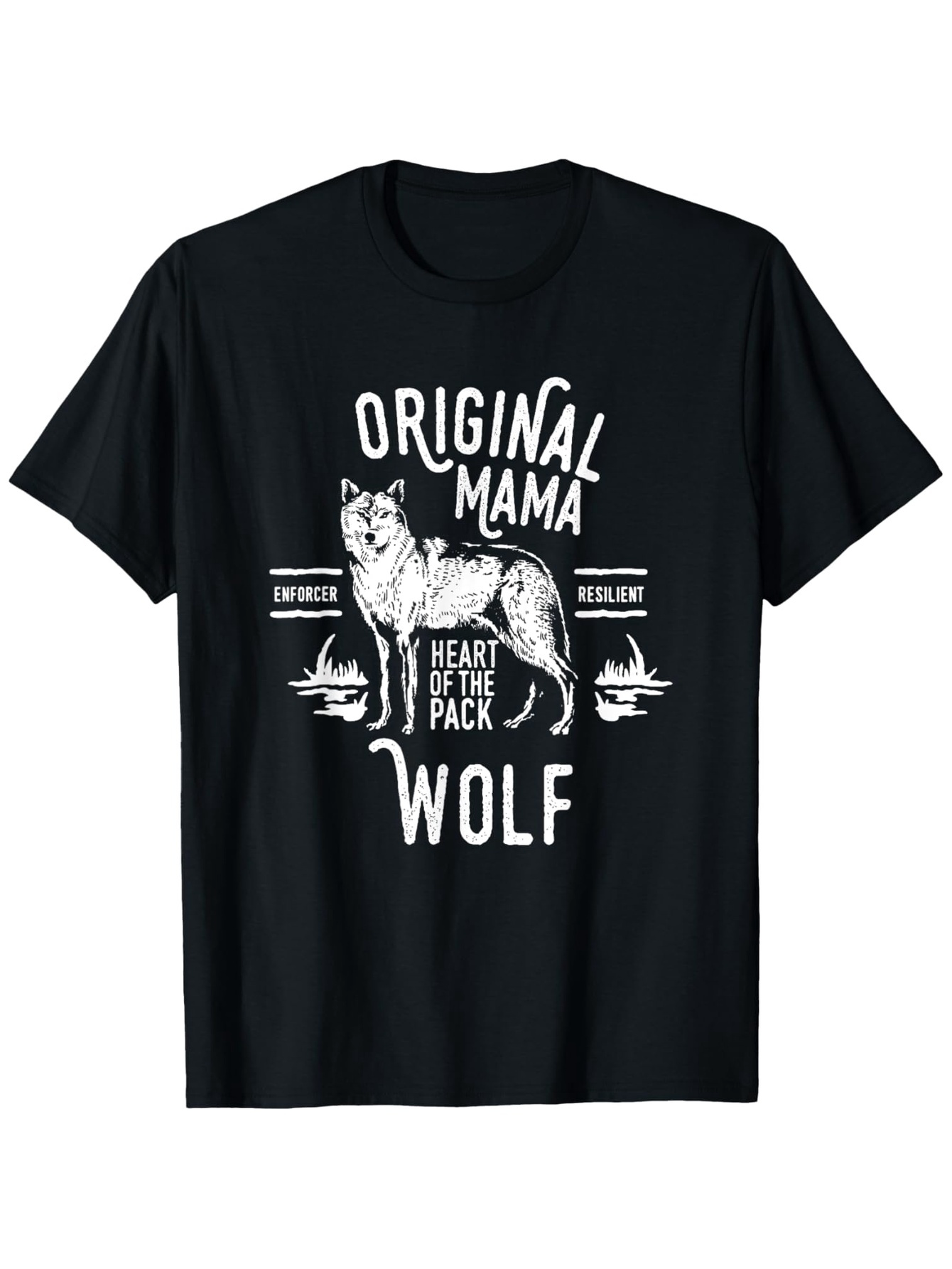 Men's Graphic T-Shirt Original Mama Wolf Surrounded By Forest And Fire In The Wilderness Wolf