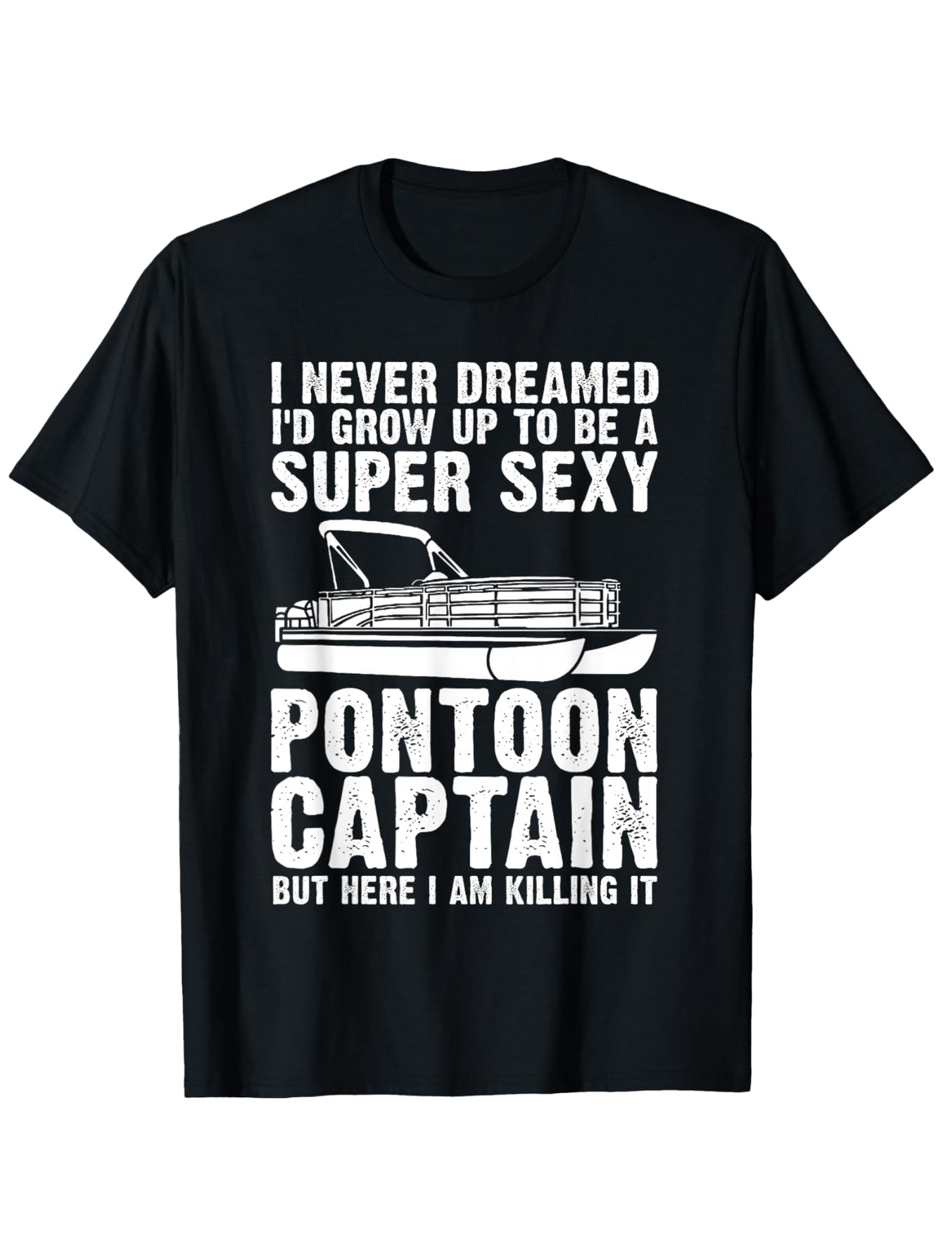Men's Graphic T-Shirt Super Sexy Captain With Minimalist Boat Graphic Pontoon Captain