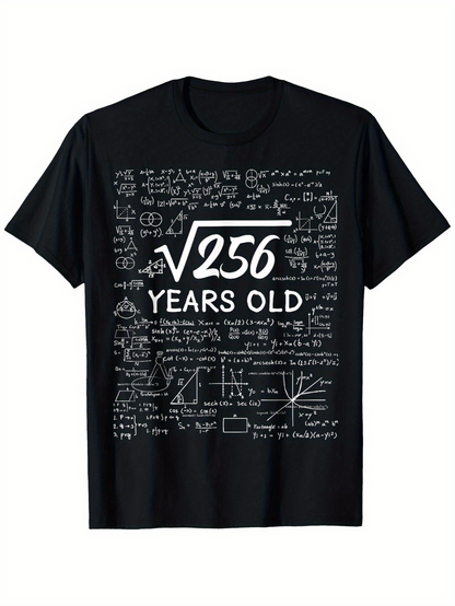 Men's Graphic T-Shirt Scientific Math Formulas With Square Root Birthday Years Old T Shirt