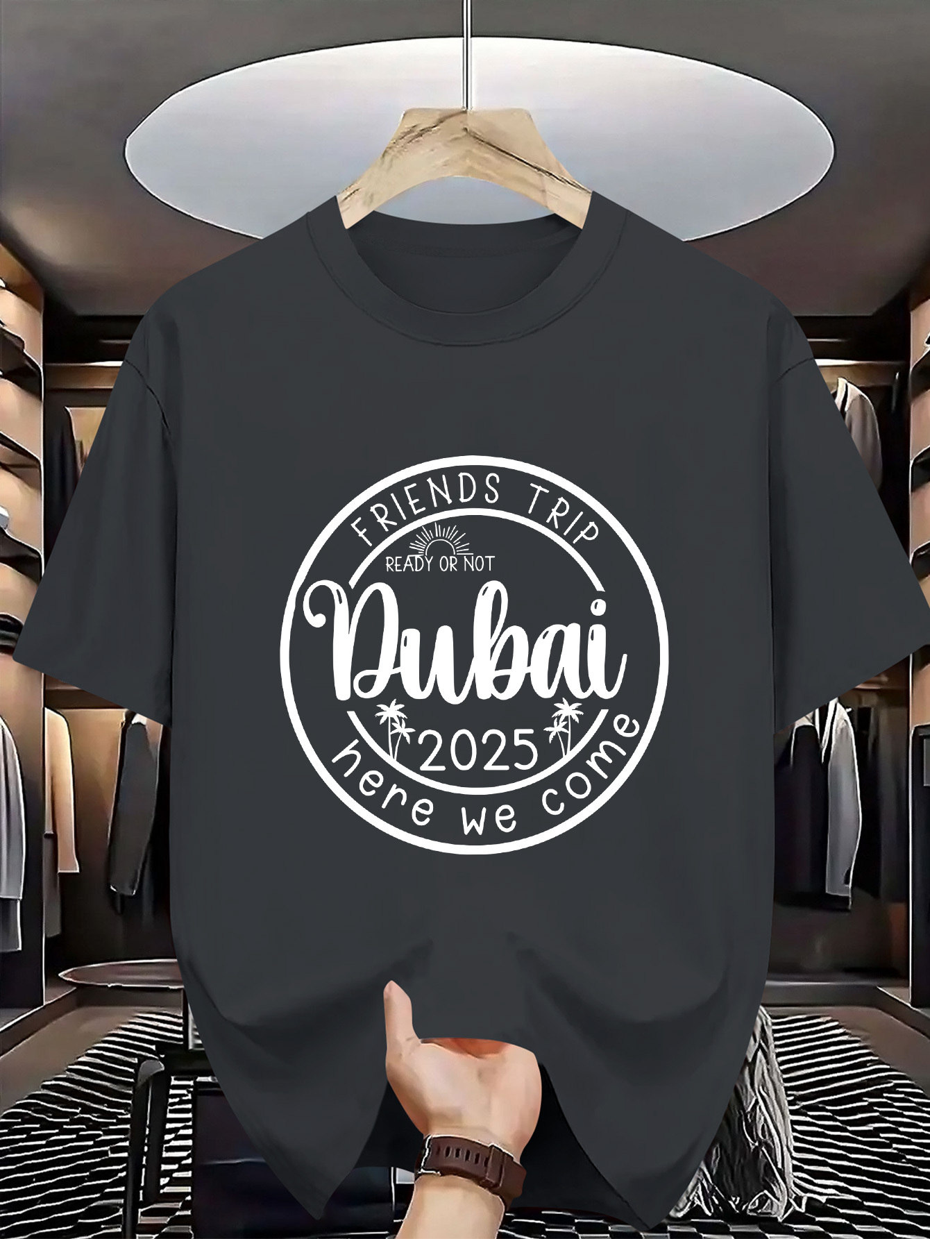 Men's Graphic T-Shirt Friends Trip Here We Come 2025 Dubai Adventure T Shirt