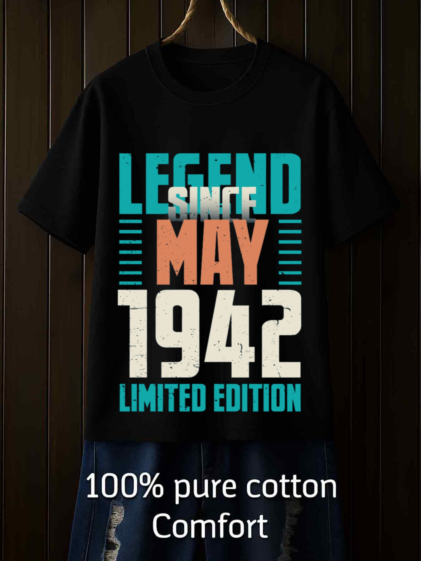 Men's Graphic T-Shirt Legend Since May Classic Numbers And Limited Edition Text Shirt