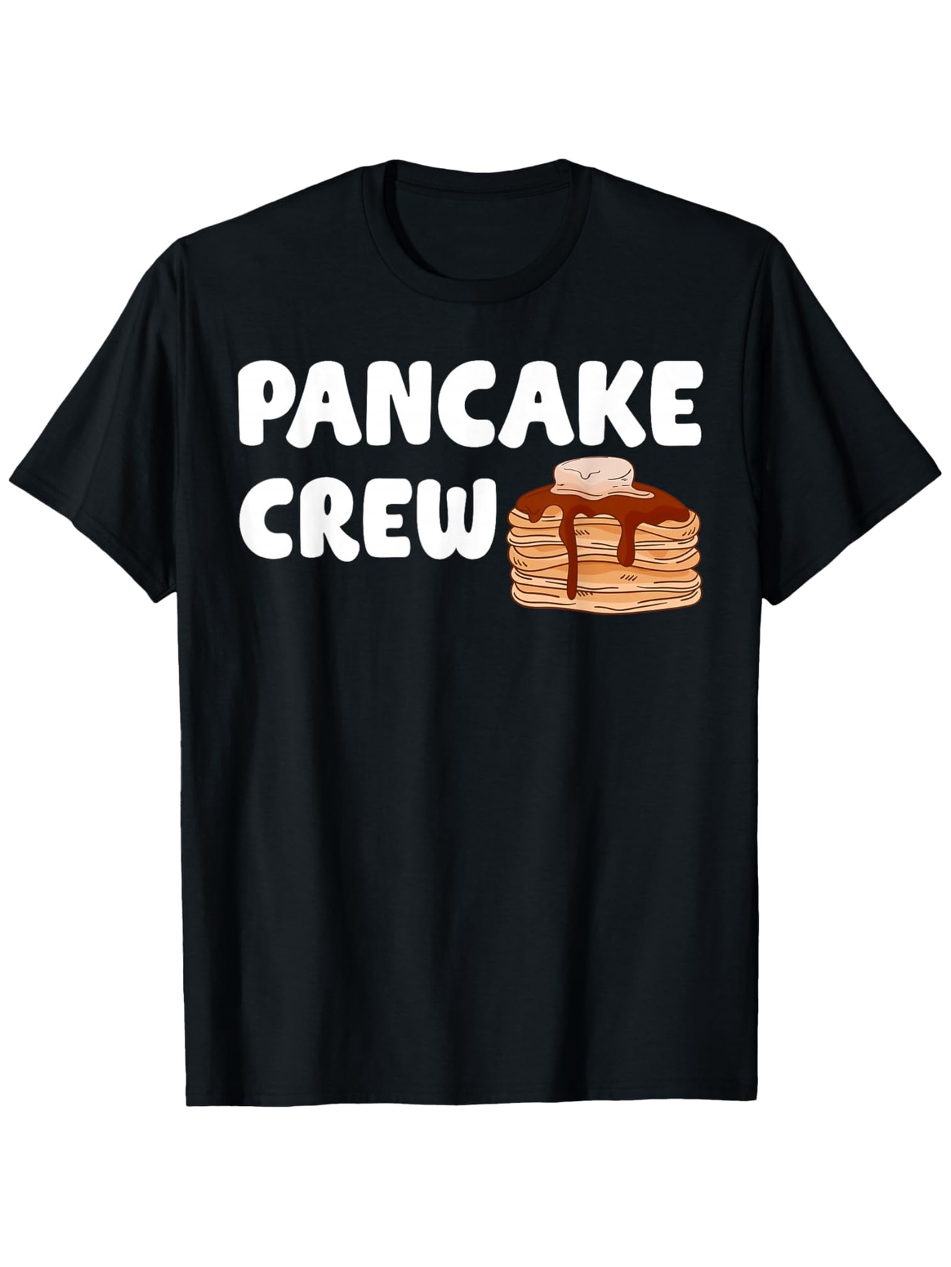 Men's Graphic T-Shirt Pancake Crew With Syrup And Whipped Cream On Fluffy Breakfast Pancake