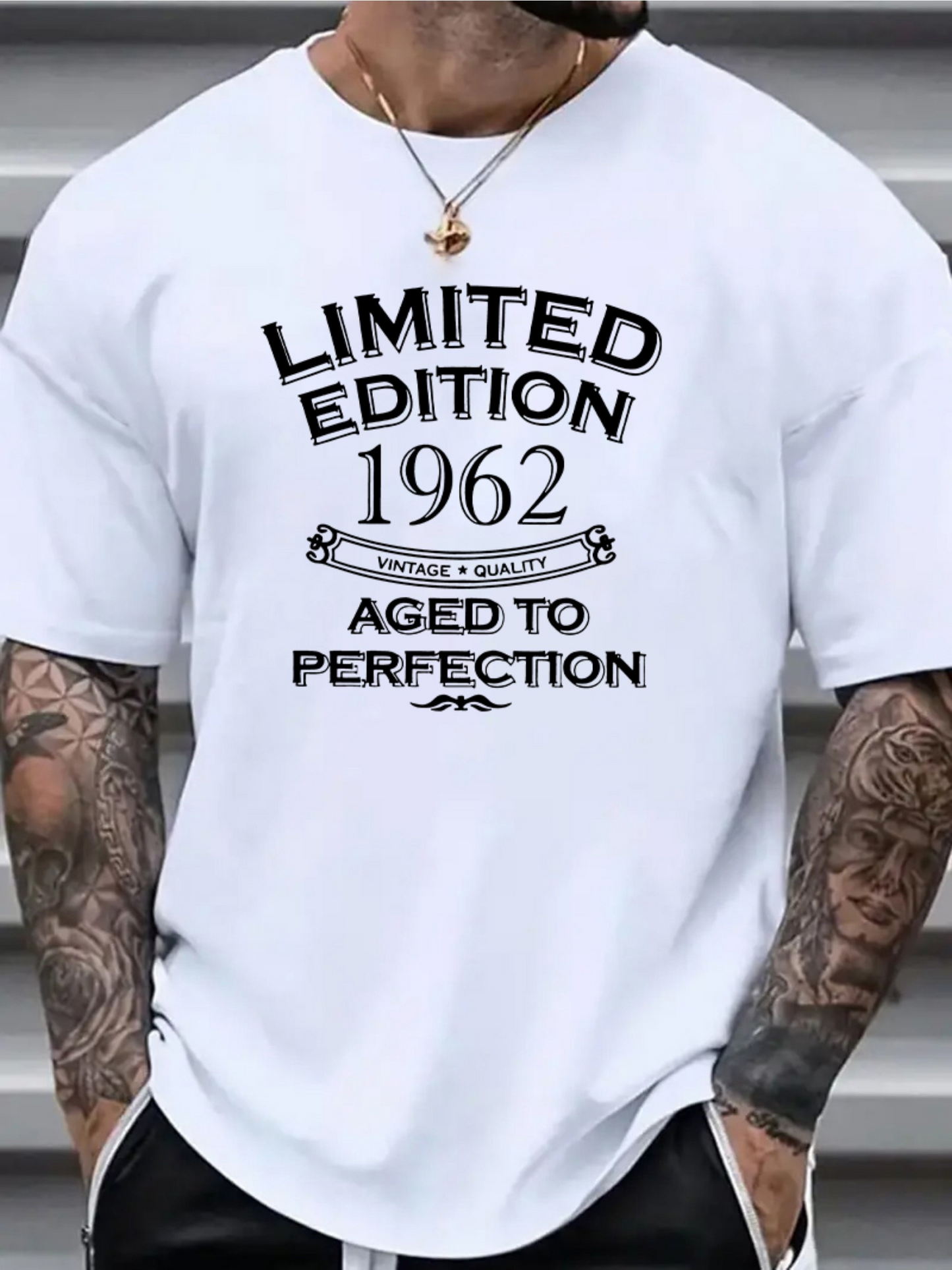 Men's Graphic T-Shirt Limited Edition 1962 Aged To Perfection Vintage Lettering Design Shirt