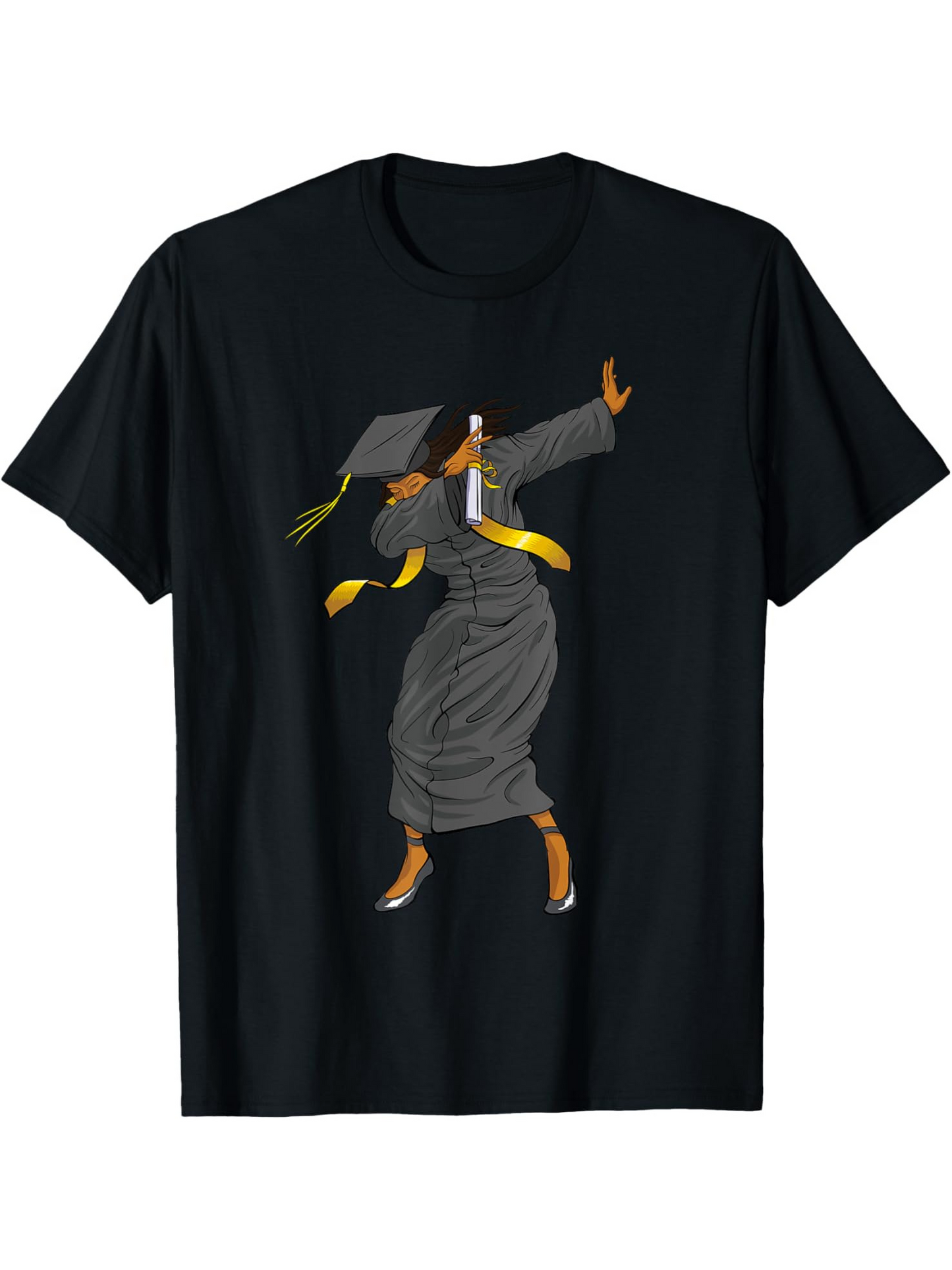 Men's Graphic T-Shirt Celebrating Success With Joyful Movements Graduation Woman