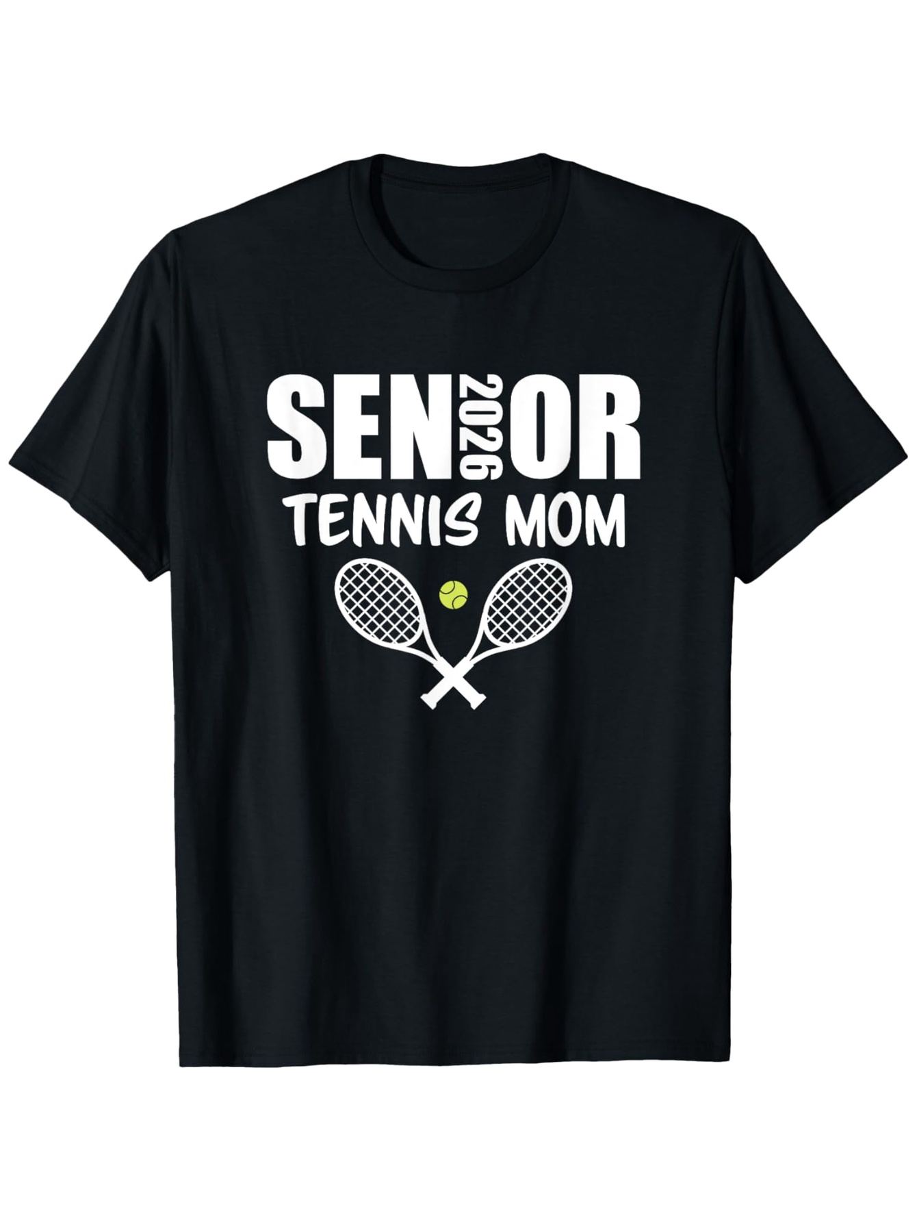 Men's Graphic T-Shirt Senior 2026 Tennis Mom With Rackets And Yellow Tennis Ball Design
