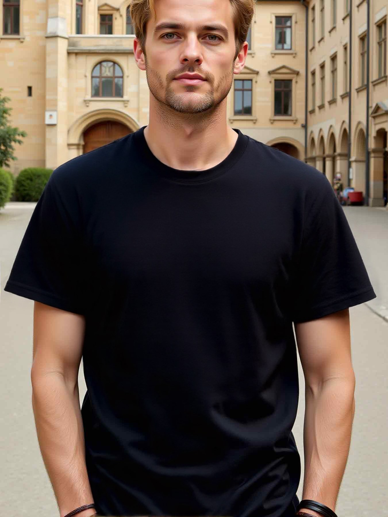 Men's Graphic T-Shirt Minimalist Chest Logo