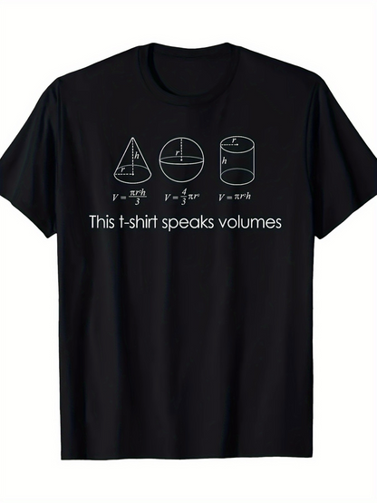 Men's Graphic T-Shirt This T Shirt Speaks Volumes Fun With Geometry And Math Shapes