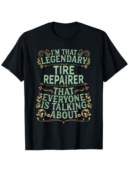Men's Graphic T-Shirt Legendary Tire Repairer Everyone Is Talking About Vintage Scrollwork T Shirt