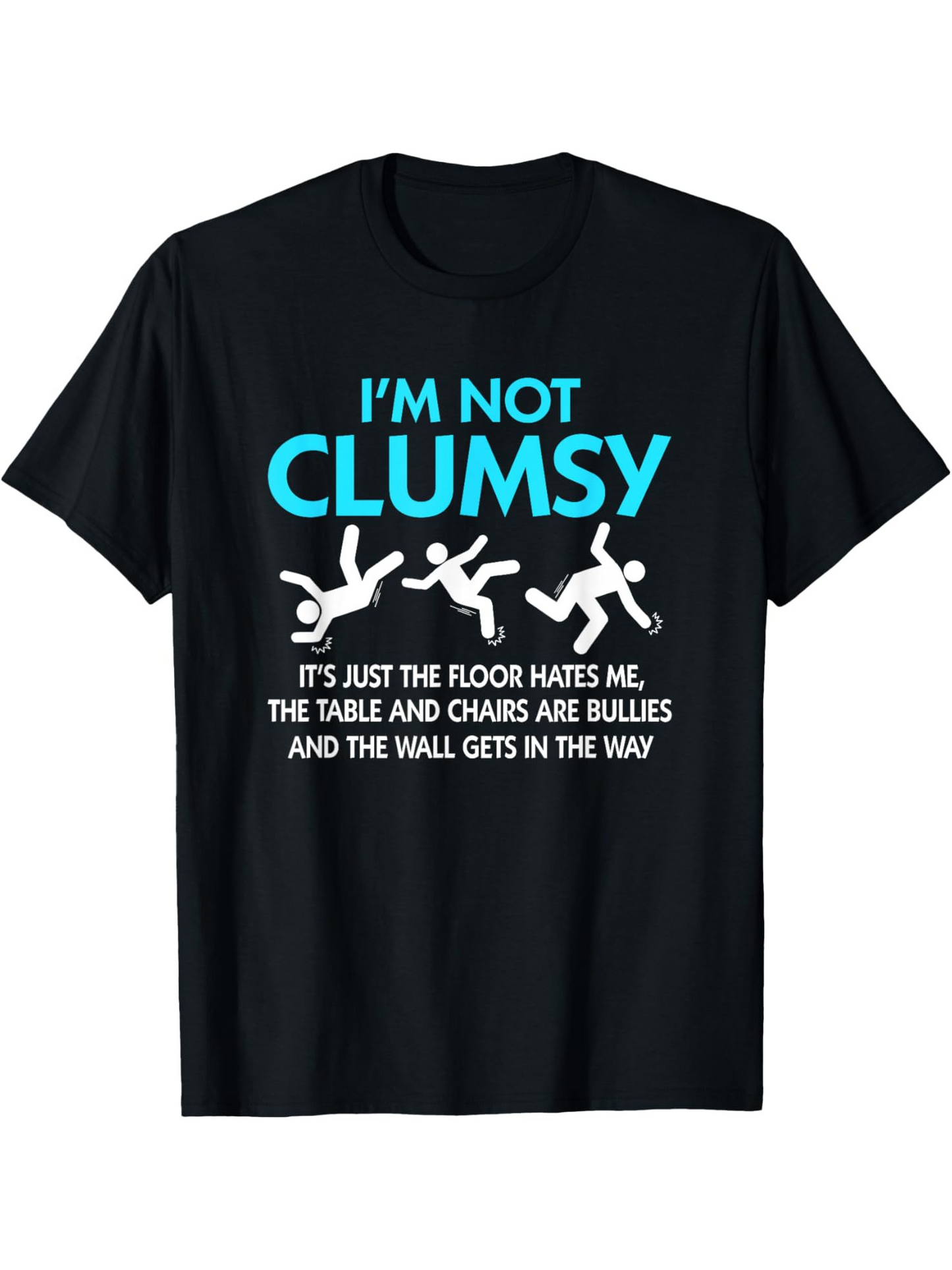 Men's Graphic T-Shirt Im Not Clumsy Cartoon Figures Falling With Playful Bold Typography T Shirt