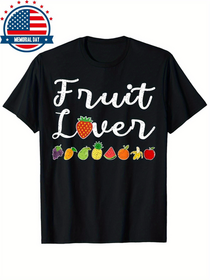 Men's Graphic T-Shirt Fruit Lover Cute Hand Drawn Juicy Summer Fruit Selection Fruit