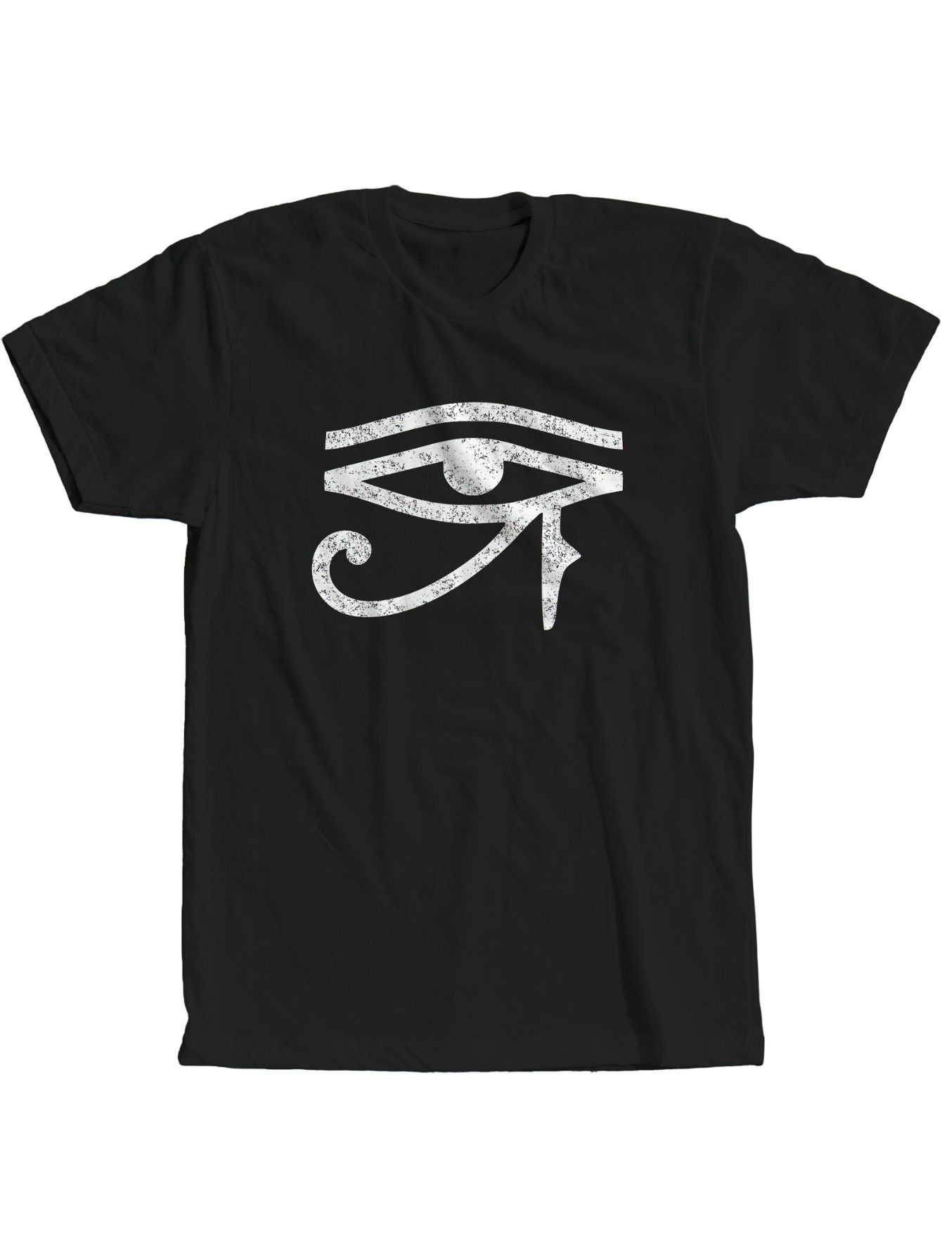 Men's Graphic T-Shirt Ancient Mystical Symbol Glimmering Silver Design Centered Eye