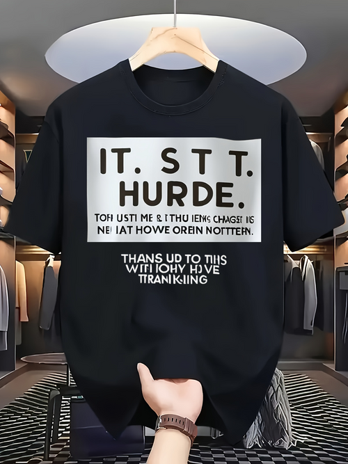 Men's Graphic T-Shirt It Stt Hurde Thanks To This With Ohhy Huve Trankhing