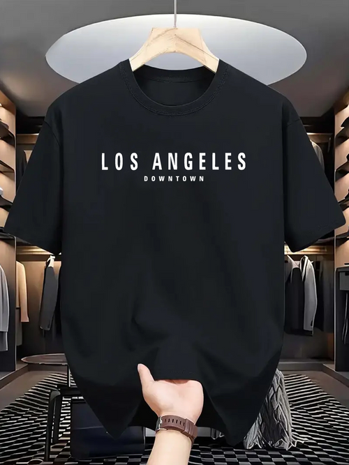 Men's Graphic T-Shirt Los Angeles Downtown Simple Modern Typography Design T Shirt