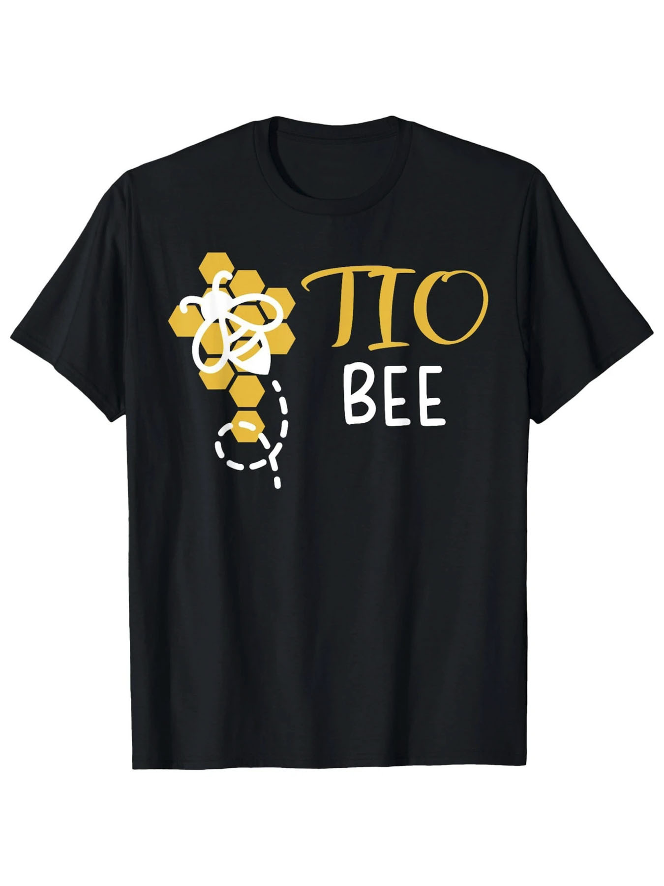 Men's Graphic T-Shirt Tio Bee With Honeycomb Pattern Flying Cartoon Bee