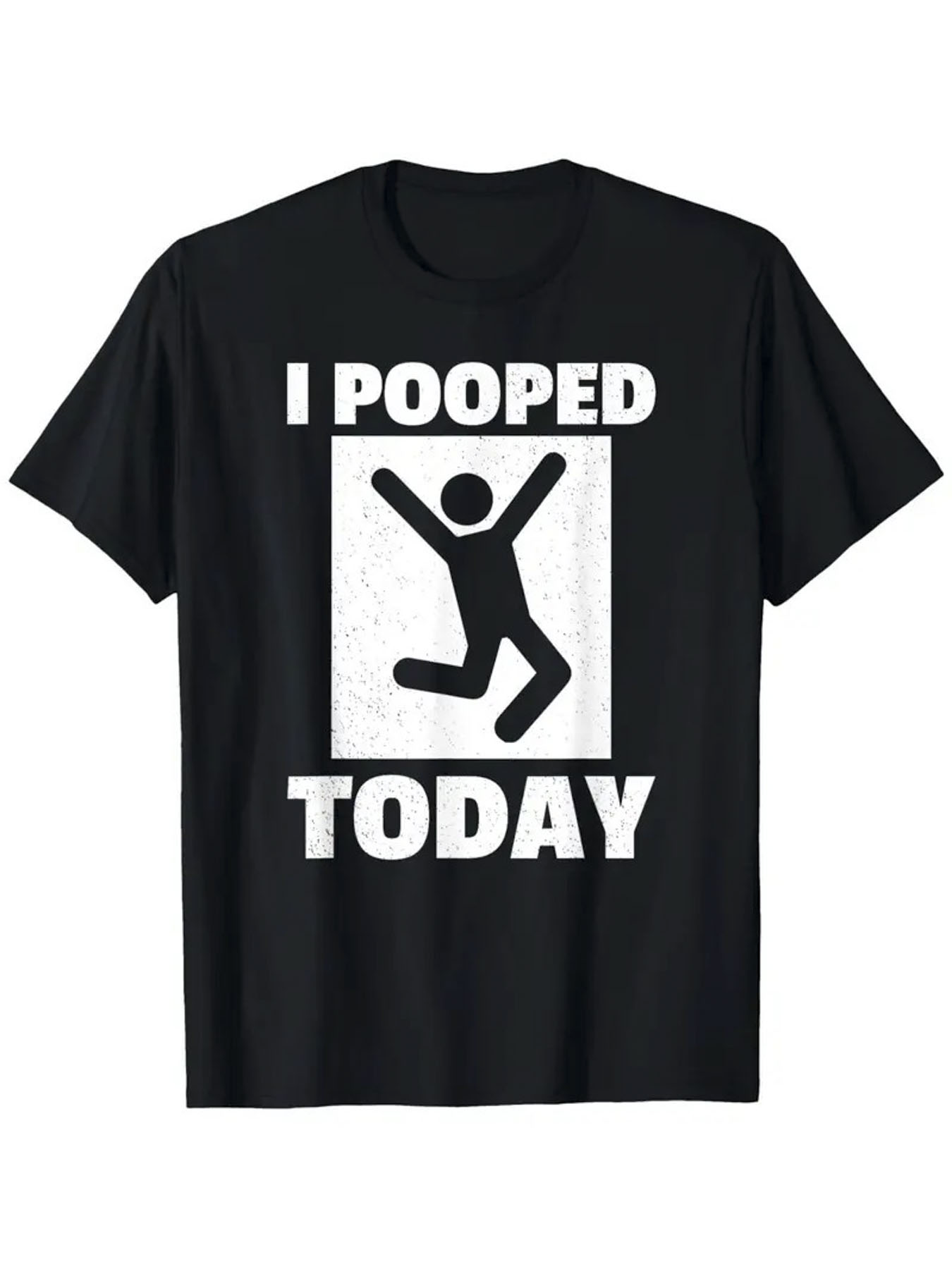 Men's Graphic T-Shirt I Pooped Today Happy Stick Figure In Bold Graphic