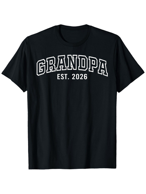 Men's Graphic T-Shirt Grandpa Established Twenty Twenty Six Text Design Grandpa