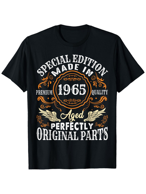 Men's Graphic T-Shirt Special Edition Premium Quality 1965 Aged Perfectly Typography Design Parts