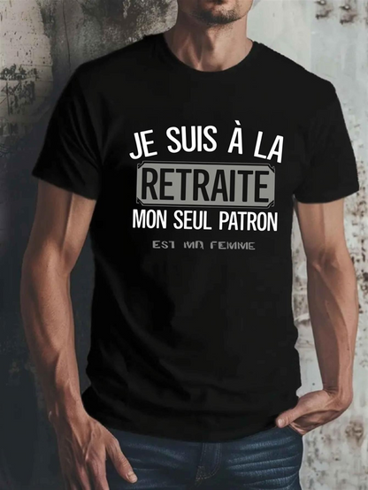 Men's Graphic T-Shirt French Retirement Print