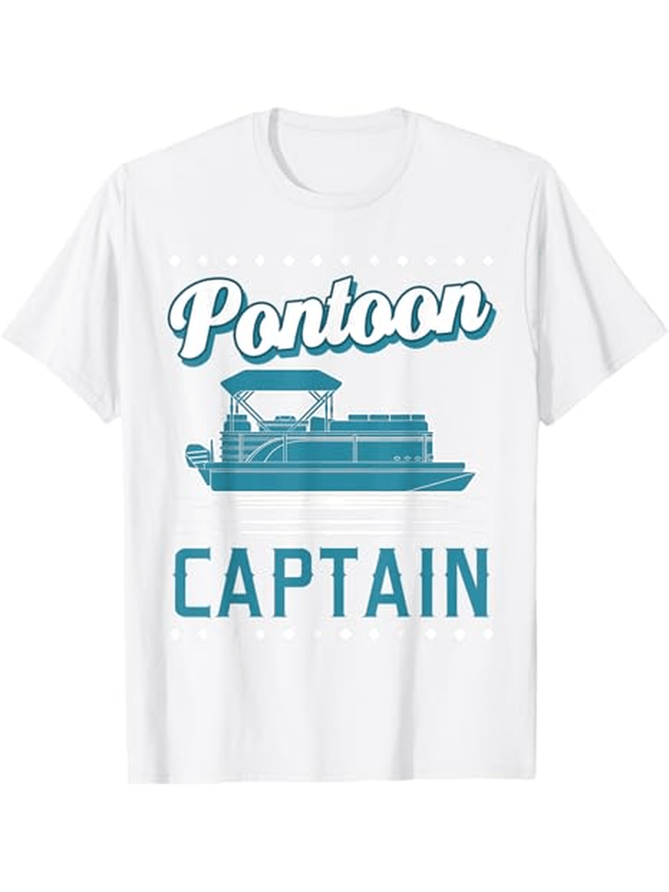 Men's Graphic T-Shirt Pontoon Captain With Retro Style Illustration Of Boating Pontoon