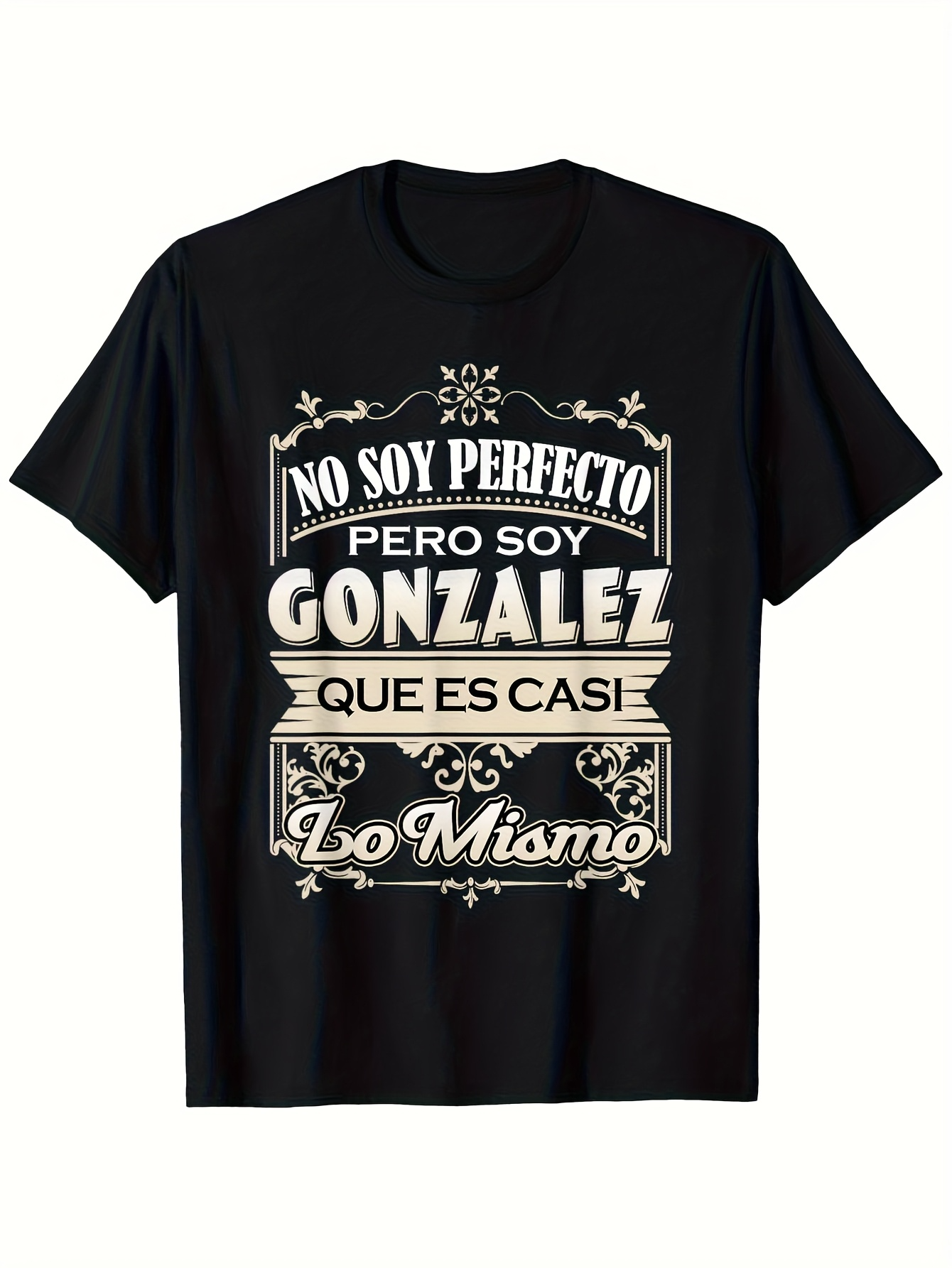 Men's Graphic T-Shirt Gonzales Lettering & Surname Print