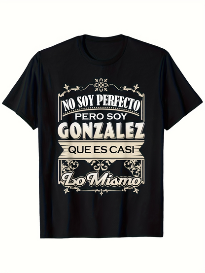 Men's Graphic T-Shirt Gonzales Lettering & Surname Print