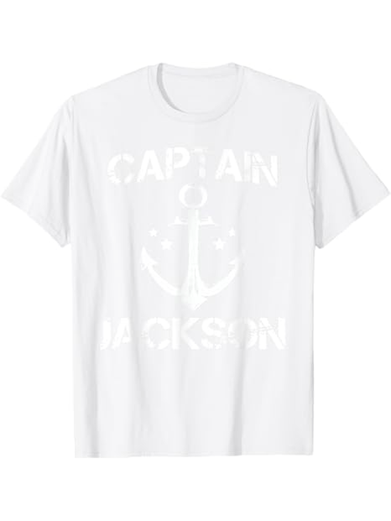 Men's Graphic T-Shirt Captain Jackson Nautical Rope With Large Anchor Emblem T Shirt