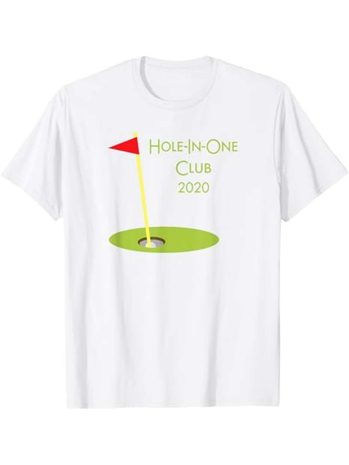 Men's Graphic T-Shirt Hole In One Club 2020 Red Flag On Green Golf Course