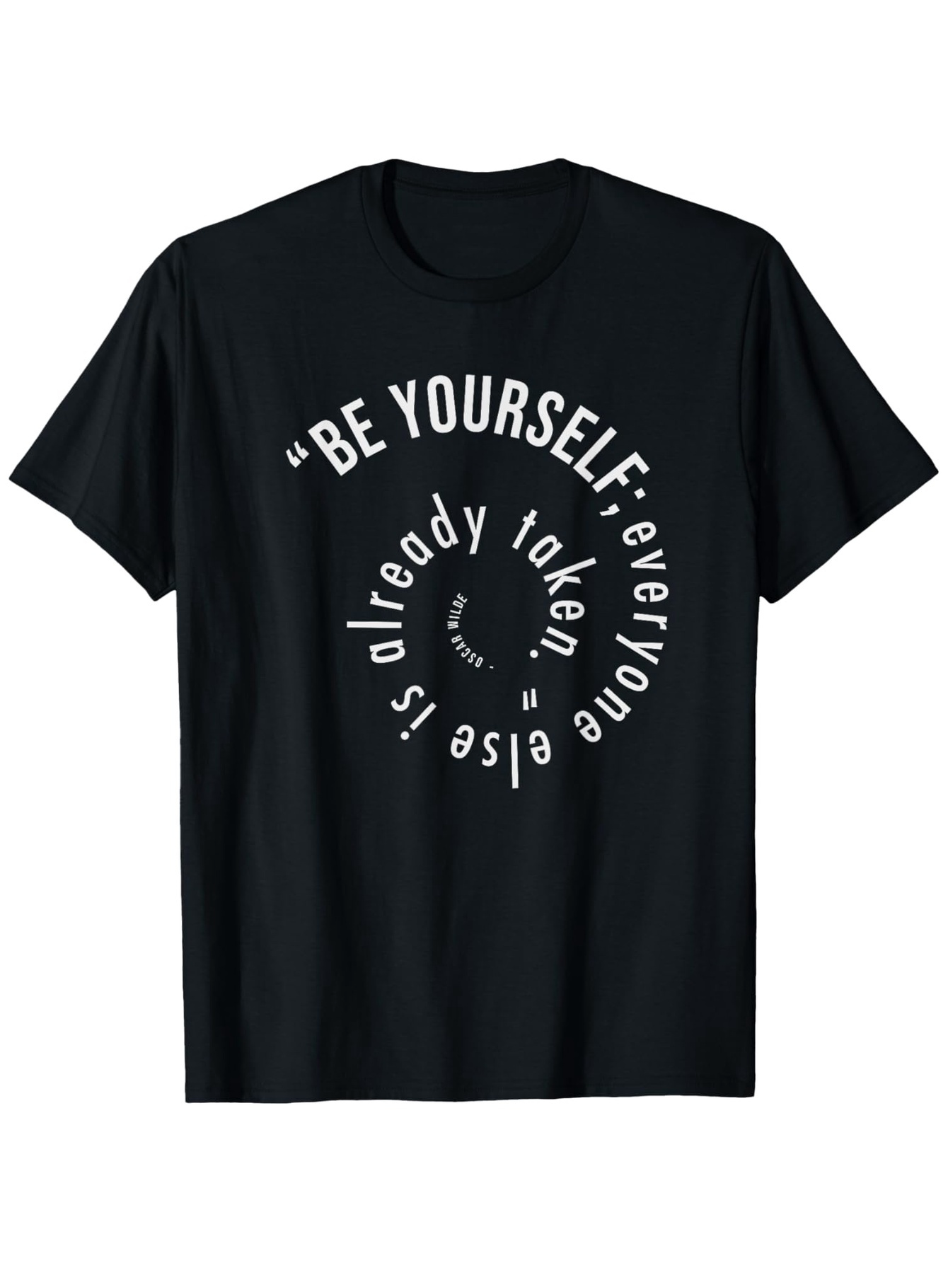 Men's Graphic T-Shirt Be Yourself Swirling White Text Artistic Inspiring Quote Typography T Shirt