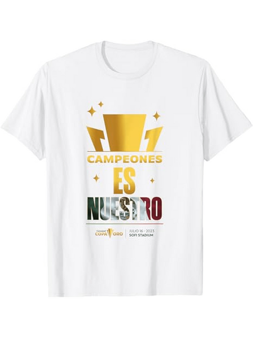 Men's Graphic T-Shirt Golden Trophy With Shimmering Accents On Clean White Cotton T Shirt