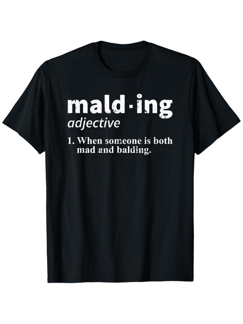 Men's Graphic T-Shirt Malding Adjective Definition Parody Design Shirt
