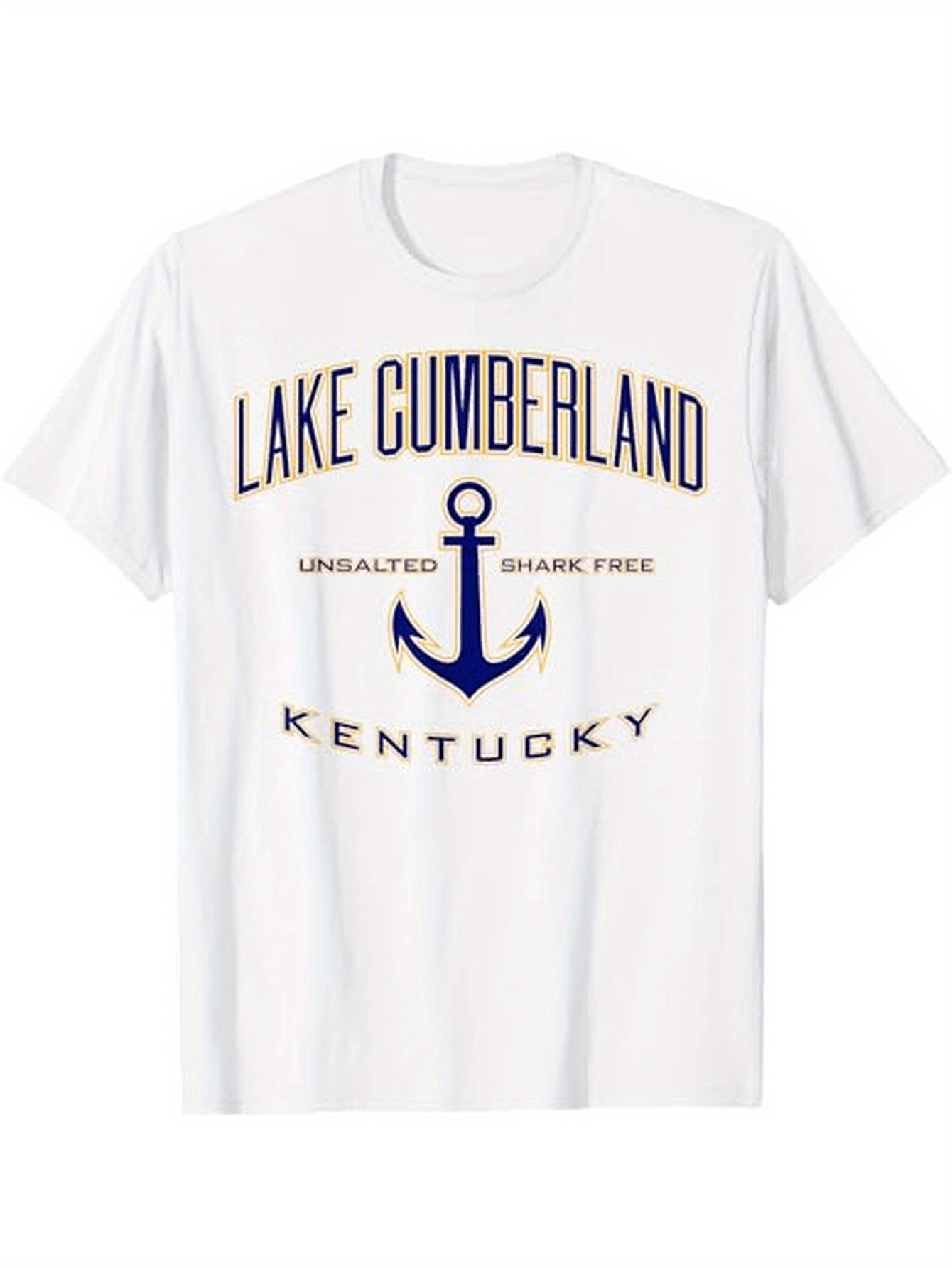 Men's Graphic T-Shirt Lake Cumberland Anchor Below Tranquil Sunrise Blue Waters Kentucky