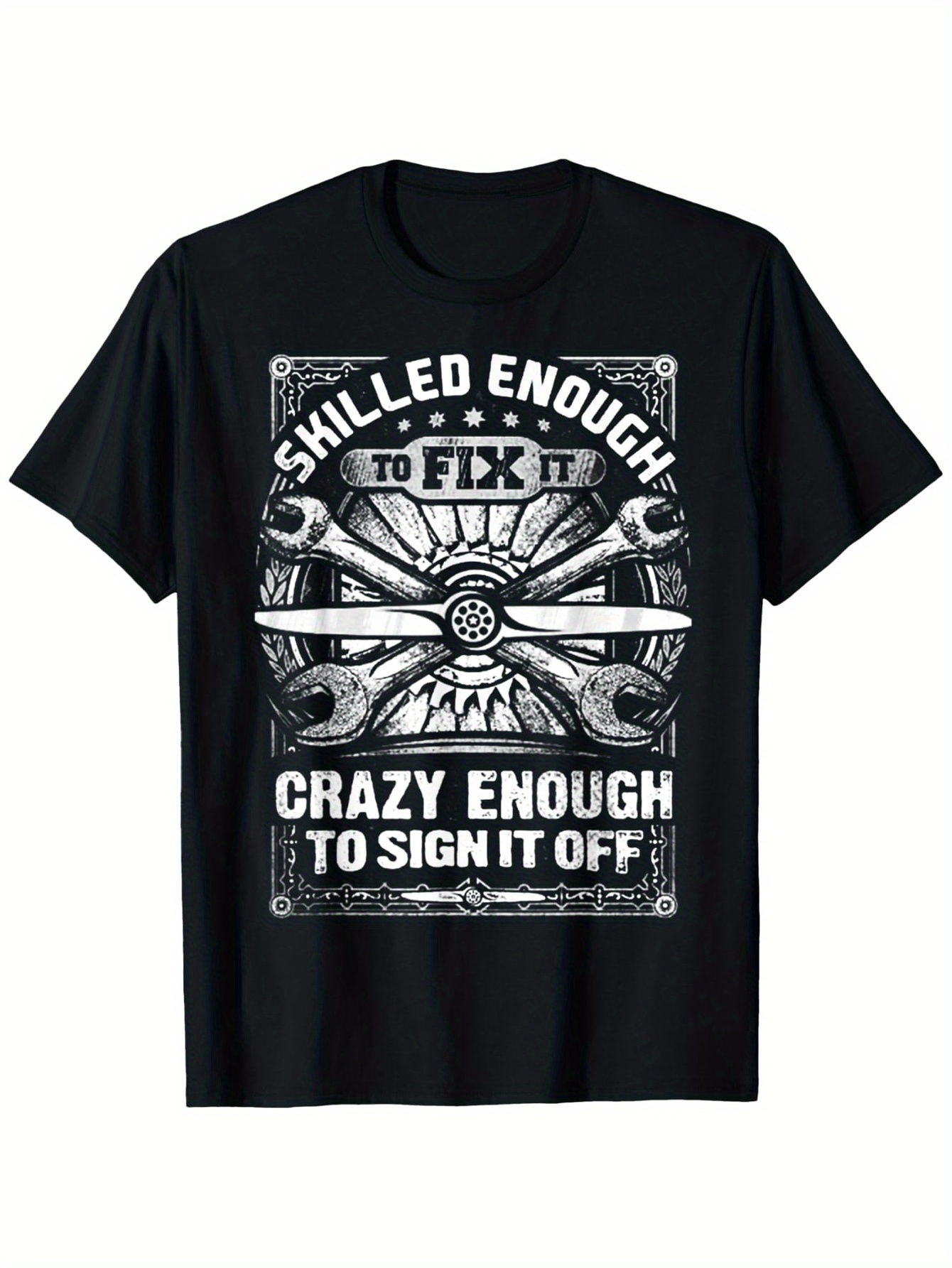 Men's Graphic T-Shirt Skilled Enough To Fix It Vintage Tools With Classic Car Engine Design