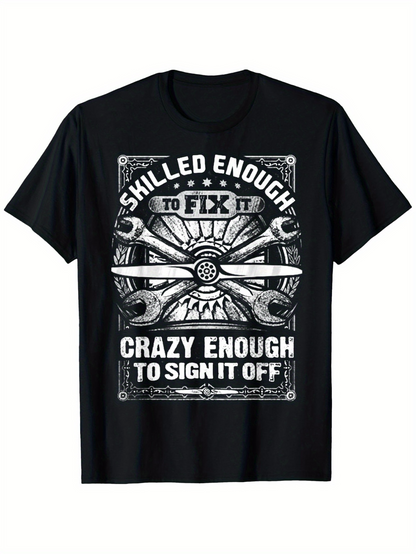 Men's Graphic T-Shirt Skilled Enough To Fix It Vintage Tools With Classic Car Engine Design