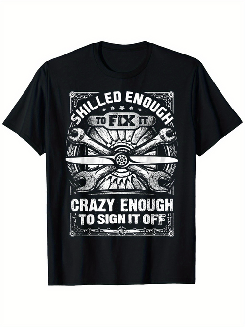 Men's Graphic T-Shirt Skilled Enough To Fix It Vintage Tools With Classic Car Engine Design